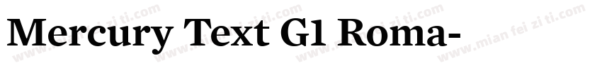 Mercury Text G1 Roma字体转换